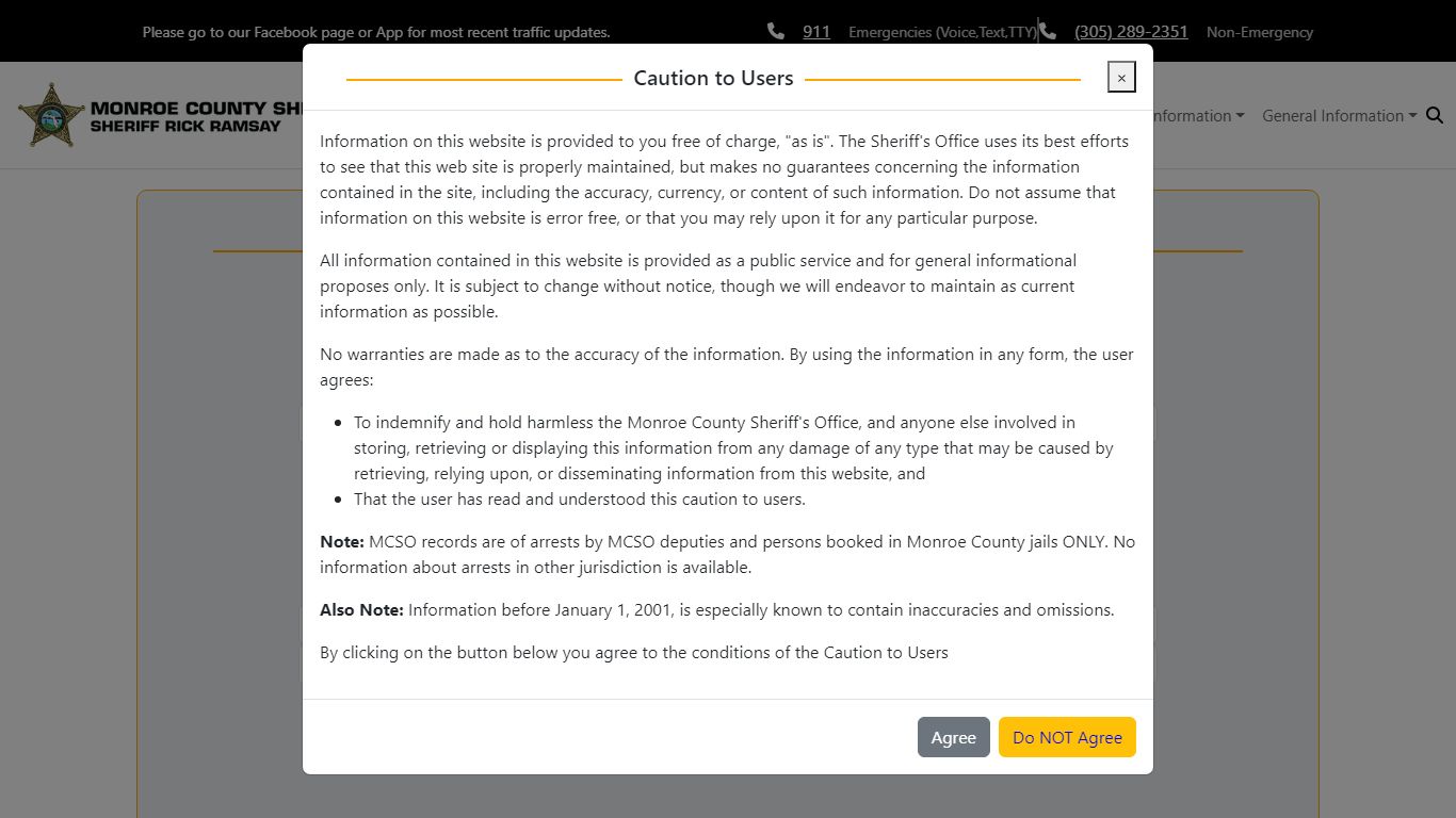 Search the M.C.S.O. Arrest History - Keysso.net