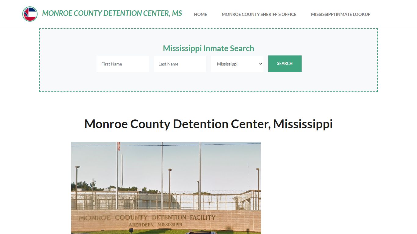 Monroe County Detention Center, MS Inmate Roster, Offender Search